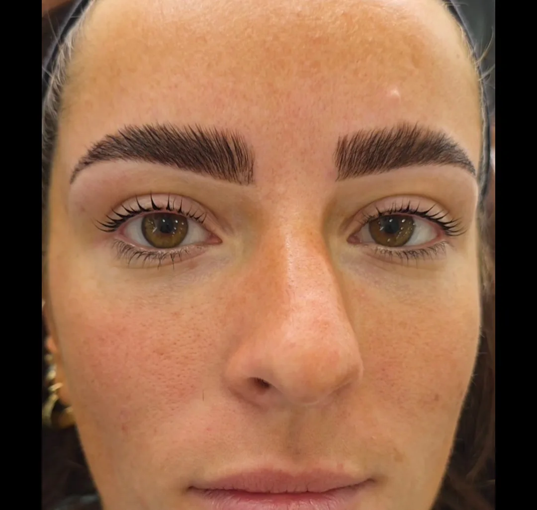 Defined brows and lash lift
